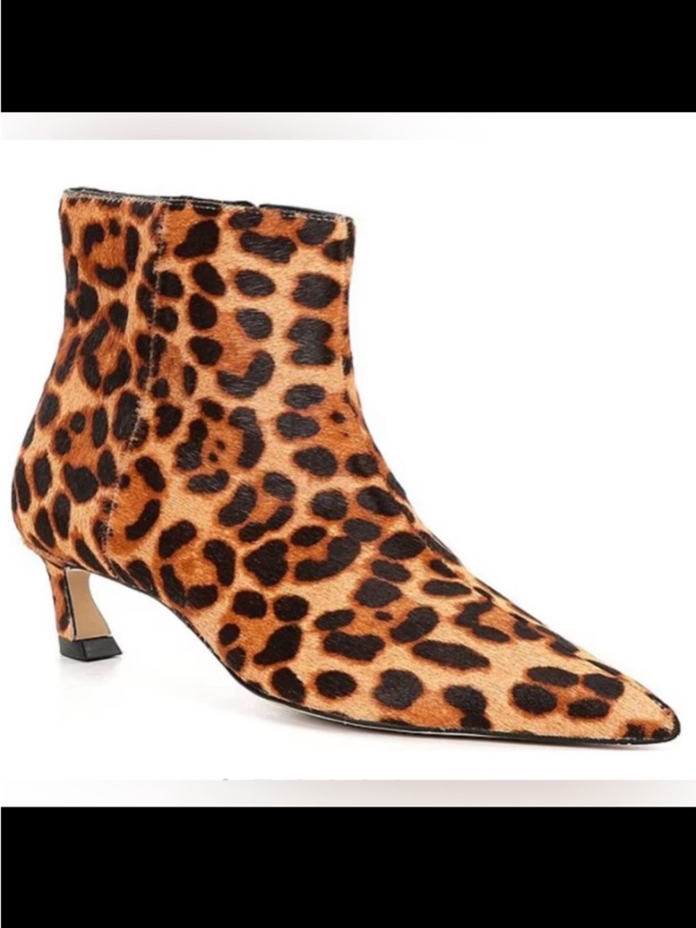 Gianni Bini Georgina Leopard Print Calf Hair Kitten Heel Booties